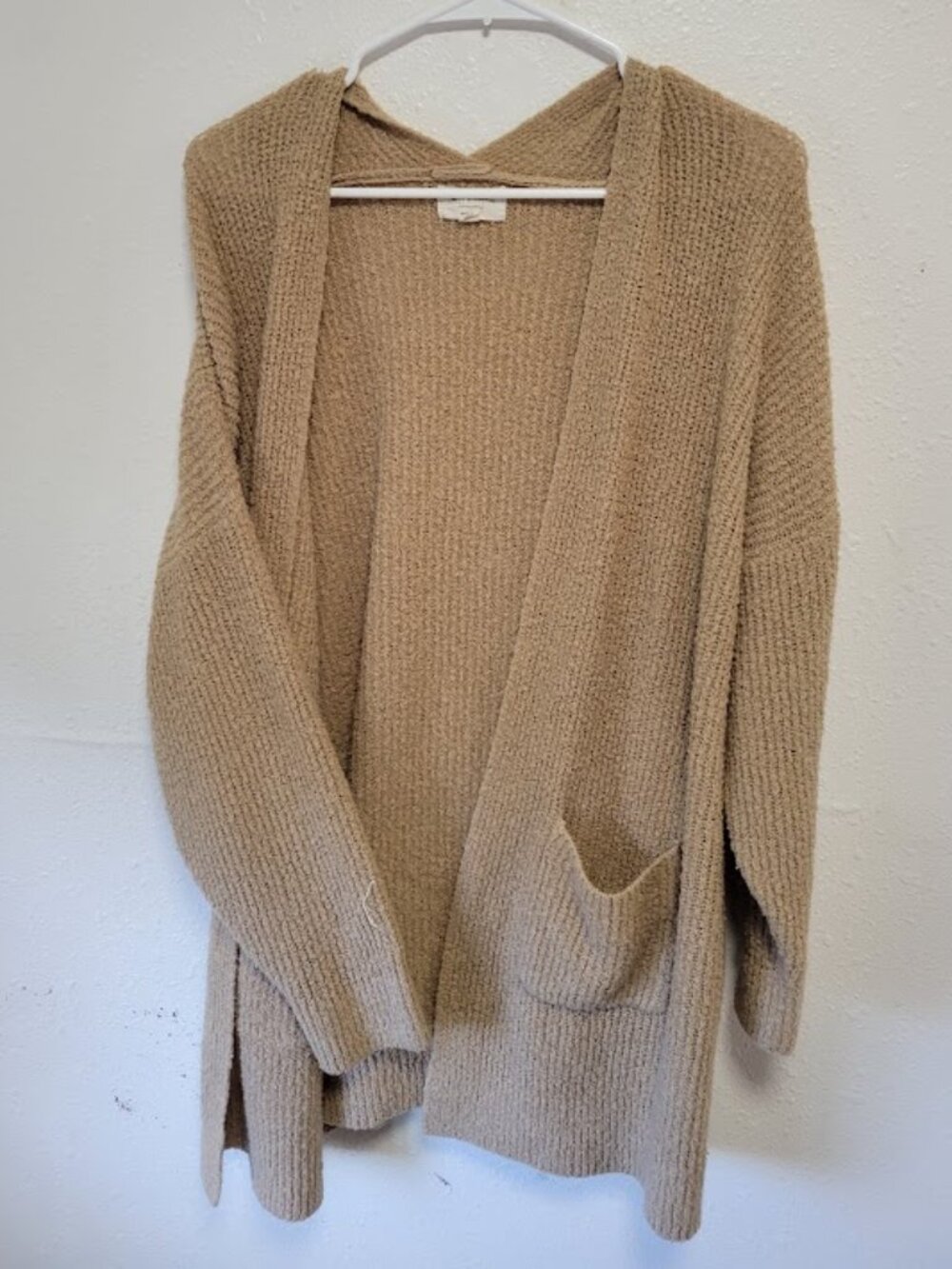 Swell Maverick Cardigan Women's Small Tan Open Front Knit Sweater
